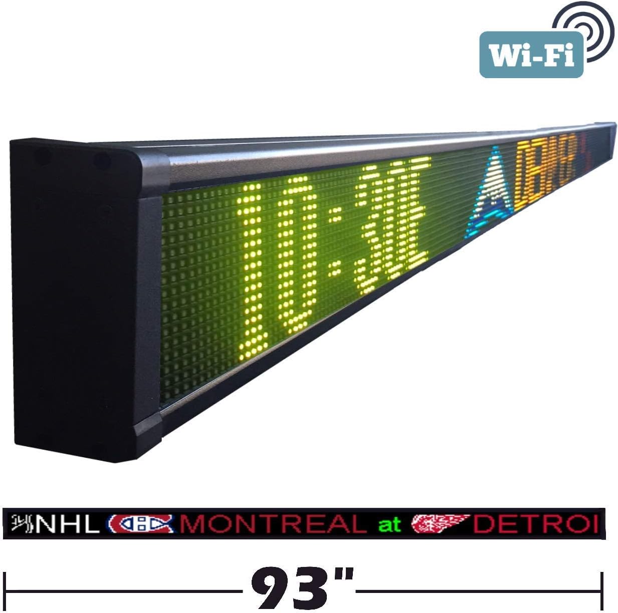 TITAN SERIES TICKERCOM 63-78 - 93 INCH Sports Ticker Sign with Live Content
