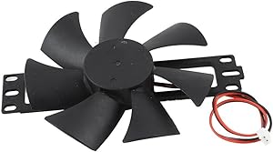 uxcell DV 18V Plastic Cooling Fan for Induction Cooker Black