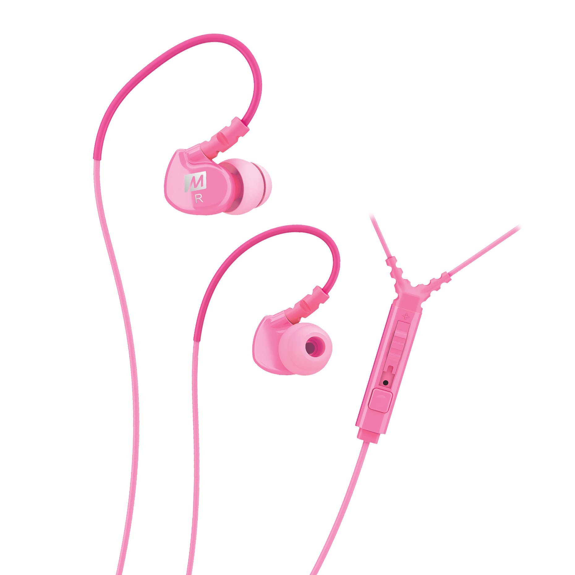 MEE Audio - M6P In Ear Isolating Earphone with Universal Microphone and Control - Pink