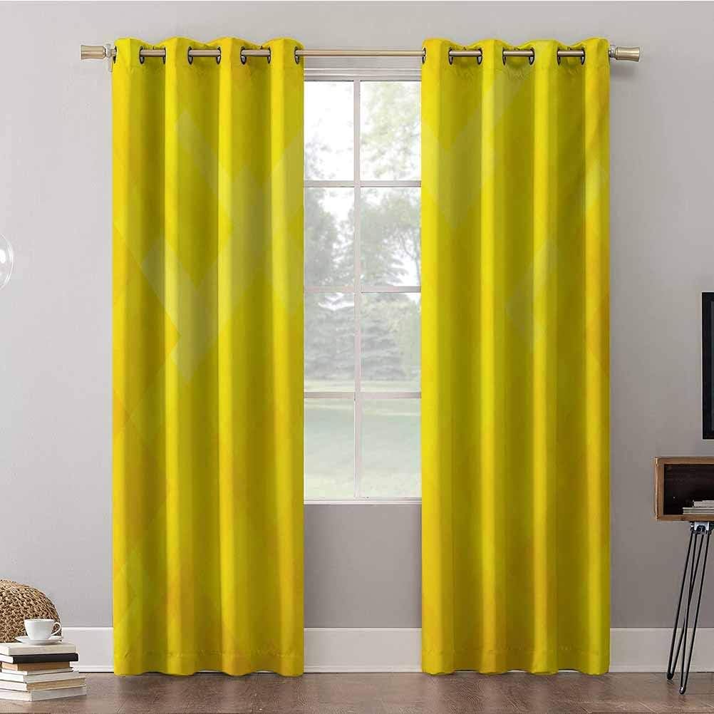 Print Blackout Curtains, W42 x L72 Insulating Room Darkening Blackout