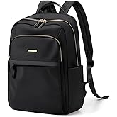 GOLF QUALITY Laptop Backpack for Women Travel Work Commute Casual Daypack Backpack Purse Computer Bags Fit 14 Inch Notebook (Black)