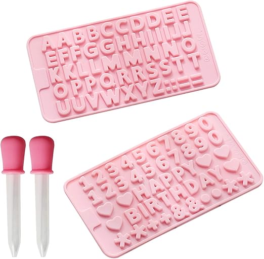 Verdental Small Silicone Letter Molds and Number Candy