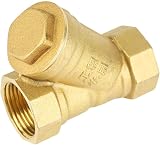 Akozon 3/4" BSPP Y Brass Ball Valve Strainer Filter for Water Oil Separation view 4