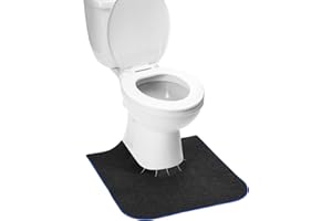 HBGOTL Upgrade Round Commode Potty Training Mats for Boys, Toilet Training Mats, Potty Training Toilet Rugs, Toilet Rugs u Shaped Washable,Toilet mats for Bathroom(4 Pack, Dark Grey)