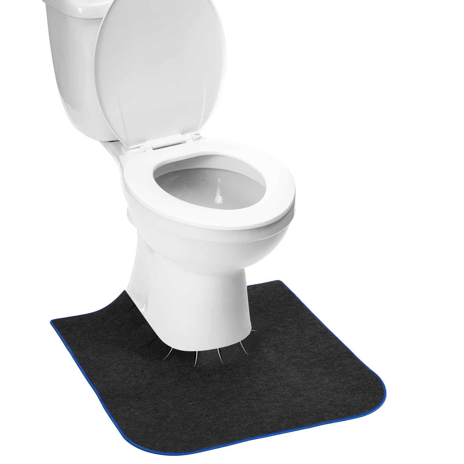 Photo 1 of Upgrade Round Commode Potty Training Mats for Boys, Toilet Training Mats, Potty Training Toilet Rugs, Toilet Rugs u Shaped Washable,Toilet mats for Bathroom(4 Pack, Dark Grey)