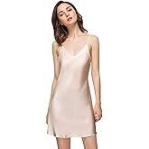 Miqieer Women's Long Silky Tank Top Adjustable Spaghetti Strap Camisole Slip Dress