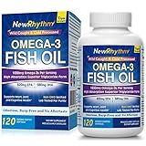 NewRhythm Triple Strength Omega 3 Fish Oil, 1650mg Omega3s, 120 Enteric Coated Softgels, 2500mg Fish Oil Per Serving