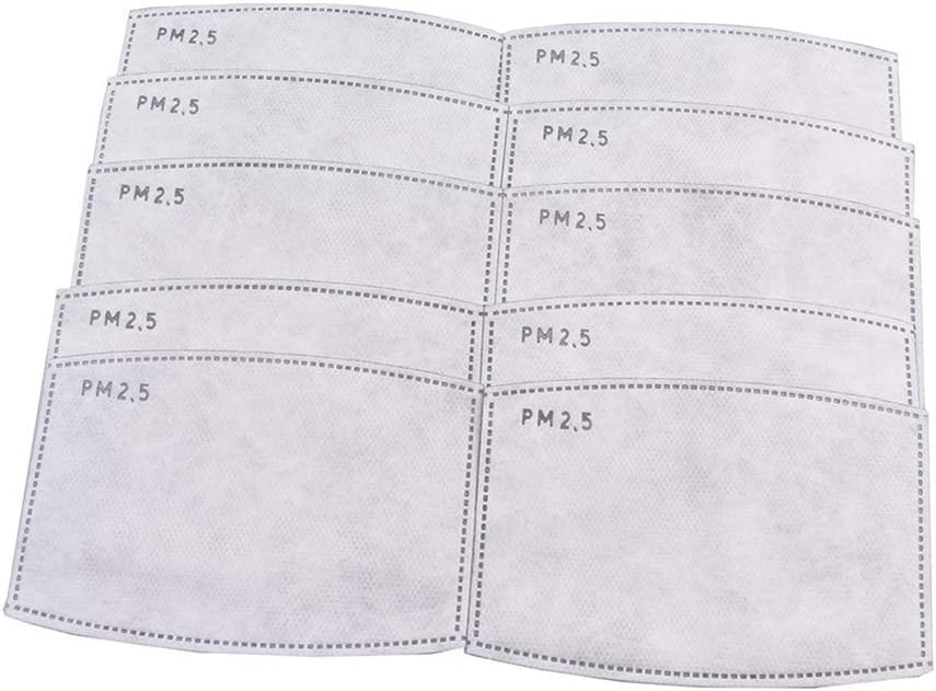 PM2.5 Activated Carbon Filter Mask Replaceable 10/20Pcs Anti Haze Filter Paper for Face Mask Filter Insert Protective Mouth Mask Filter for Adult Men Women