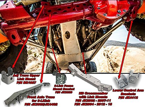 Artec Industries LK7015-GNKQ JK Front 3 Link Kit No Tube Dana 44 Truss No Crossmember