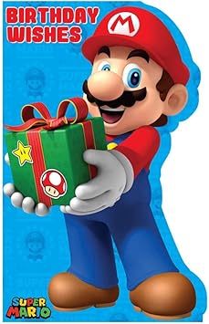 Super Mario Carte D Anniversaire Amazon Fr Jeux Et Jouets