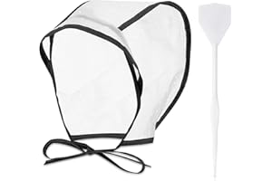 FineCheer Hair Highlighting Cap Frosting Caps Kit Highlight Cap with Plastic Hooks for Hair Coloring Salon Dyeing Hairdressing Tool Kit Supplies(Black)