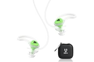 Softvox Ear Plugs for Swimming and Surfing with String, Block Out Water Let Sound in, Reusable Comfy Custom-fit Swimmer Earplugs for Diving, Shower, Pool, Swim, Bath, Kayaking