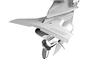 STINGRAY HYDROFOILS - Classic Senior 2 Hydrofoils for 40-300 hp (White) - Stabilizer Fins for Outboard/Outdrive Motors - Made in The USA