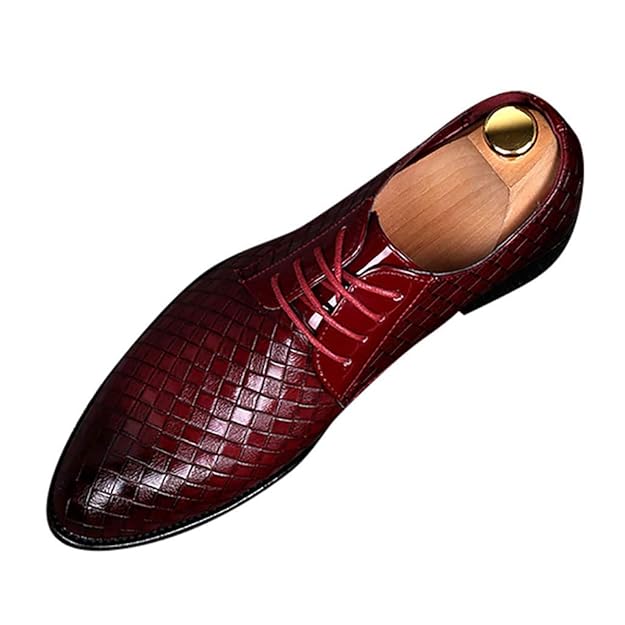 Dtuta Walkingschuhe,Herren,High-End-AtmosphäRe FüR MäNner Spitze Britische LäSsige Riemen Schlangenmuster Farblich Passende B