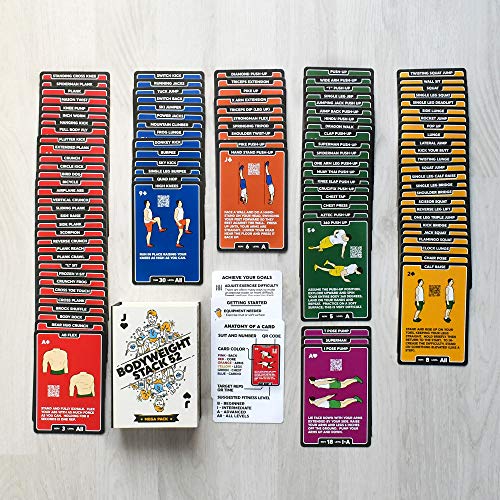 Stack-52-Bodyweight-Exercise-Cards-Workout-Playing-Card-Game-Designed-by-a-Military-Fitness-Expert-Video-Instructions-Included-No-Equipment-Needed-Burn-Fat-Build-Muscle