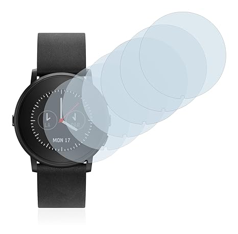 Savvies Schutzfolie für Pebble Time Round [6er Pack] - klarer Displayschutz