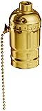 Morris 45203 Pull Chain Lamp Holder, 3-Way, Brass