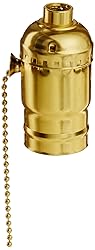 Morris 45203 Pull Chain Lamp Holder, 3-Way, Brass
