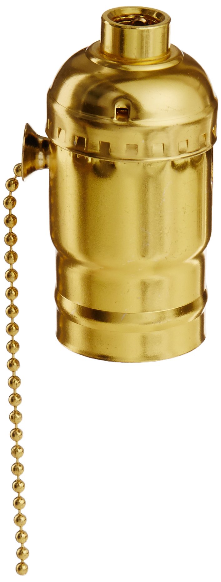 Morris 45203 Pull Chain Lamp Holder, 3-Way, Brass