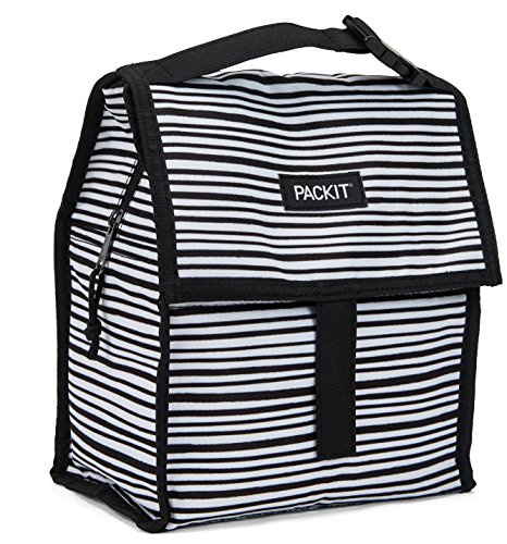 PackIt Freezable Lunch Bag with Zip Closure, Wobbly Stripes