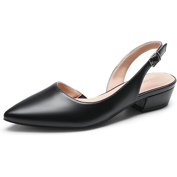 Amazon.com | MSKFZEK Women's Pumps Slingback Kitten Heels Pointed