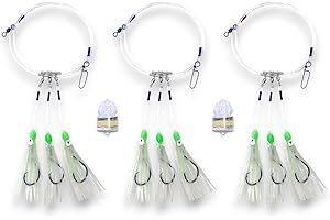 End Game Tackle Company Tilefish Rig 3 Pack with 2 LED Deep Drop Lights