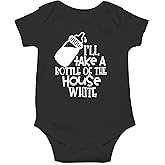 AW Fashions I'll Take A Bottle Of The House White Baby Bodysuit Funny Adorable Infant Outfit for Unisex
