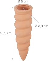 Relaxdays Clay Watering Cones Set of 4 Terracotta 1.5L Bottles view 4