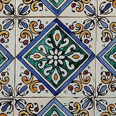 Casa Moro Marokkanische Keramikfliese Leys 10x10 cm bunt handbemalte