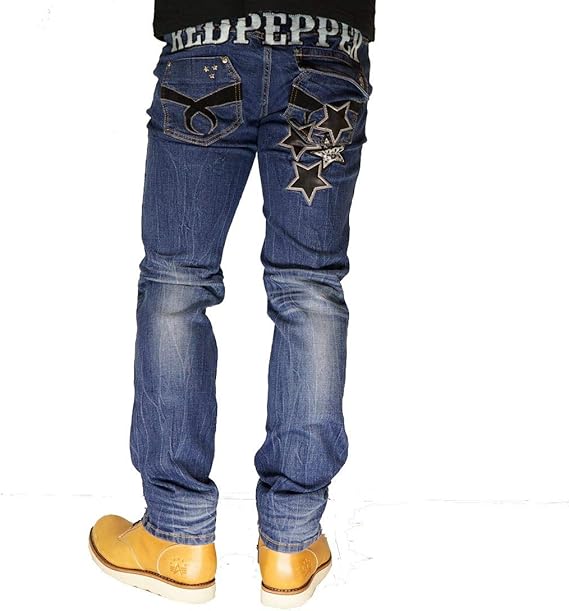 Amazon Red Pepper レッドペッパー メンズ ブラックスター セミストレート デニム ジーンズ Rj65 ジーンズ 通販