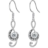 MEIDERBO Music Note Piano Earrings 925 Sterling Silver Music Piano Dangle Earrings Jewelry Gifts for Women Mother's Day Gifts
