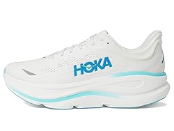 Hoka Men's Bondi 9 Sneaker, White Blue, 14