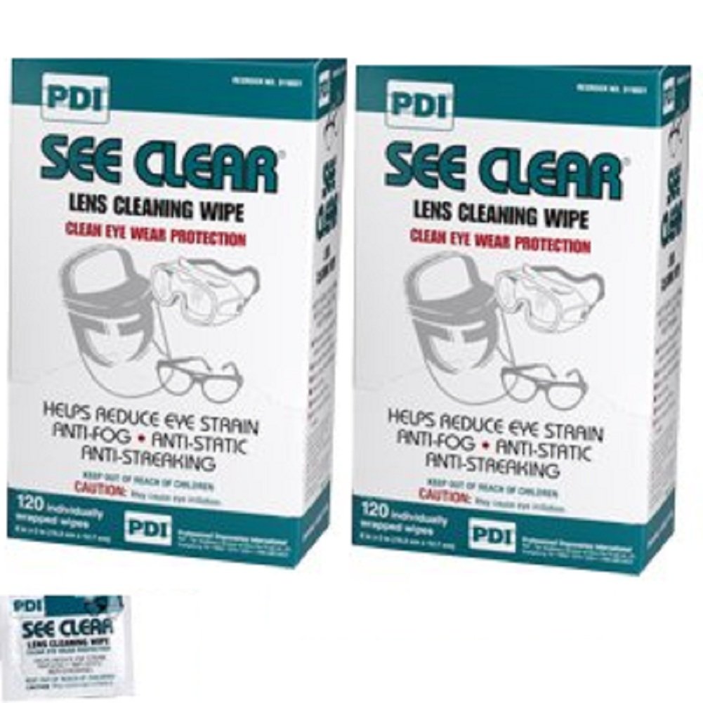 Pdi See Clear Eye Glass Cleaning Wipes 120 Per Box Home