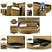 Multi functional Waist Pack, WOTOW Military Single Shoulder Hip Belt Bag Fanny Packs Water Resistant Waist Bag Pouch Hiking Climbing Outdoor Bumbag with Water Bottle Pocket Holder (Brown)