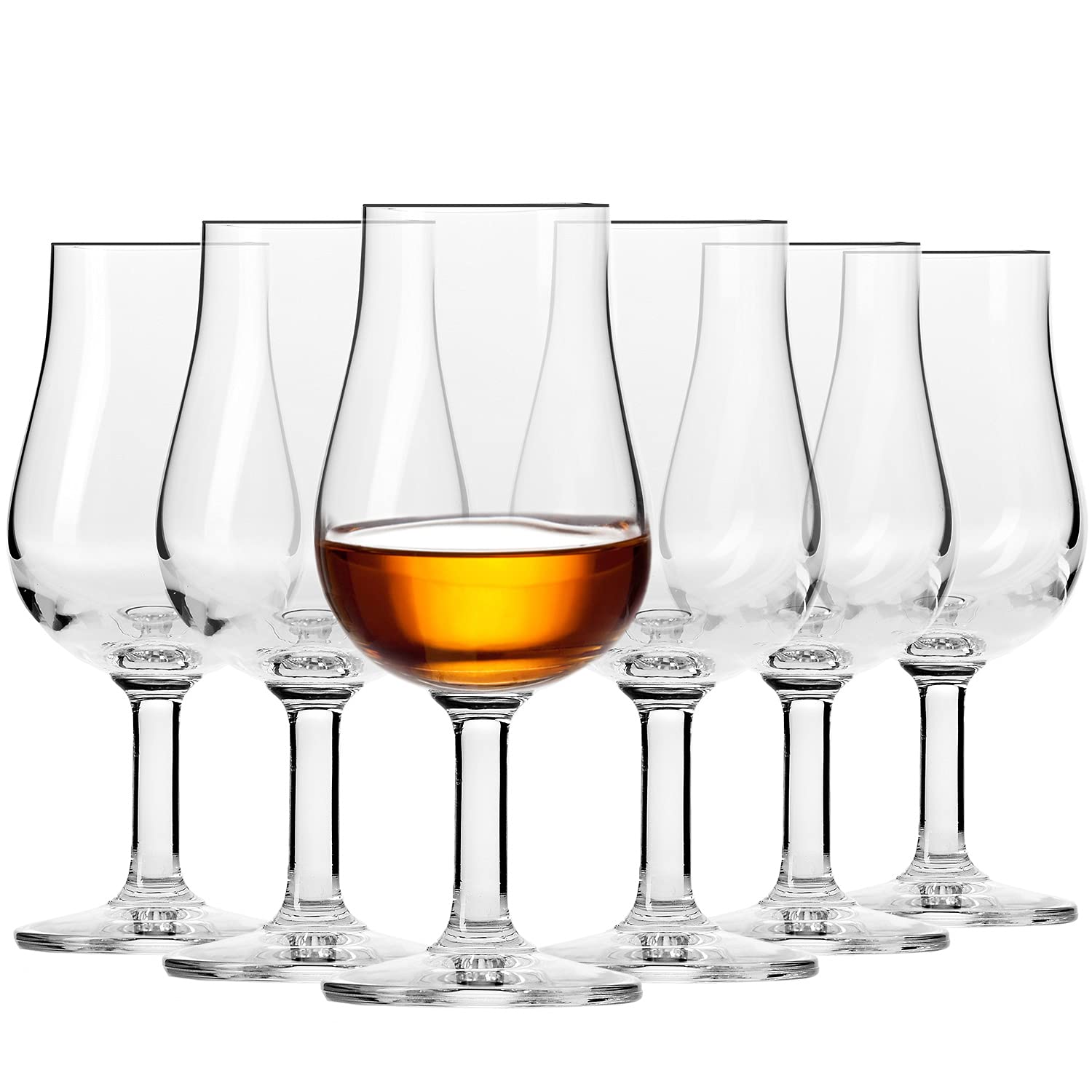 Krosno Whisky Tasting Glasses | Set of 6 | 110 ml | Pure Collection | Perfect for Home, Restaurants and Parties | Dishwasher Safe | Lead-Free Crystal Glass