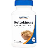 Nutricost Nattokinase (4,000 FU) 120 Capsules, Gluten-Free | Vegan-Friendly, GMO-Free