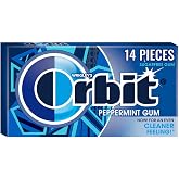 ORBIT GUM Peppermint Sugar Free Chewing Gum Pack, 14 Count | Fresh breath, peppermint gum, sugar free gum, mint gum, gum pack, 14 count for post-meal, on-the-go use