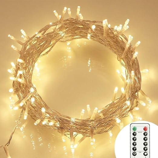 [Remote and Timer] 100 LED Outdoor Battery Fairy Lights (8 Modes