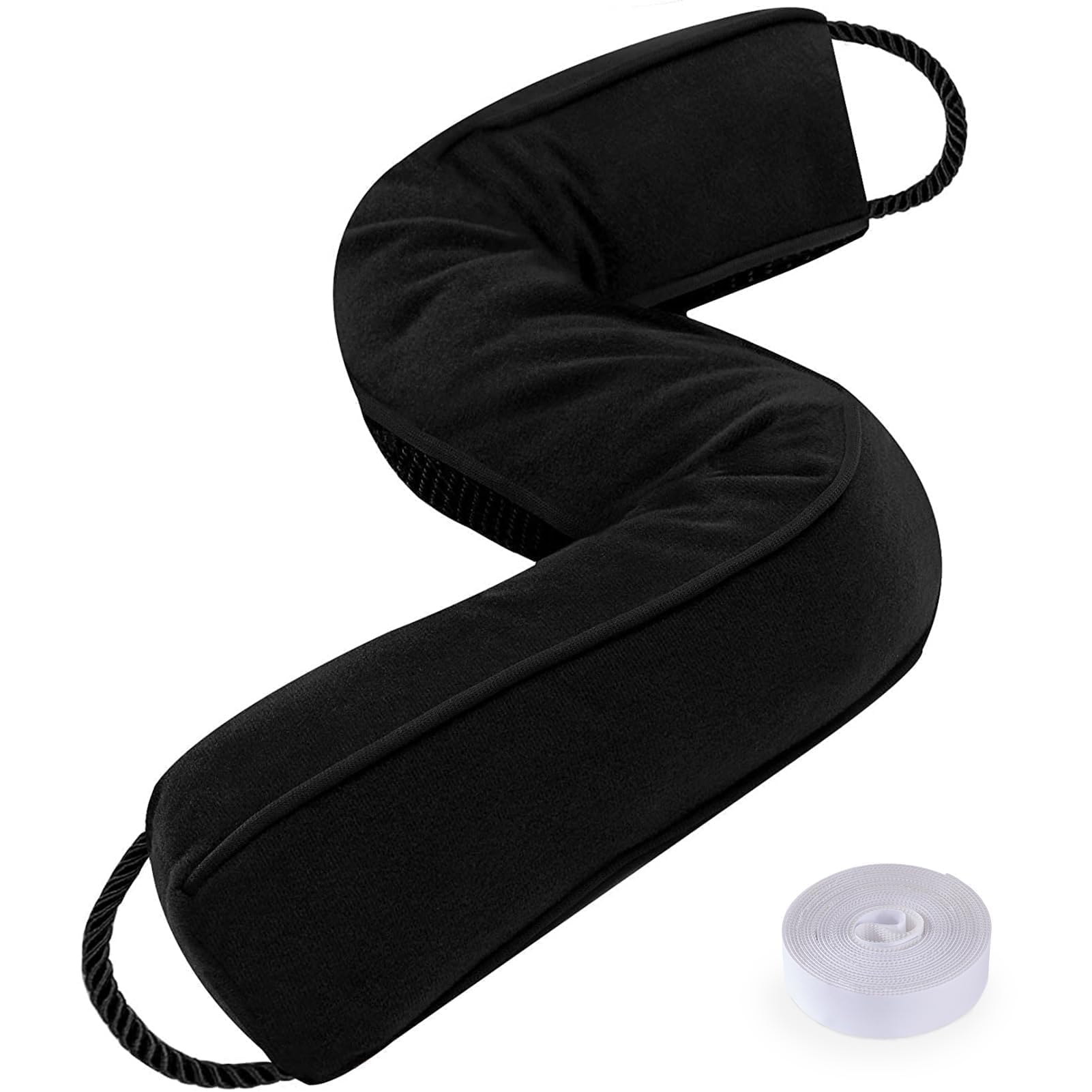 Photo 1 of Sunolga 38" Door Draft Stopper Blocks Hot Cold Air with Removable Washable Cover for Gaps Up to 3", All-Season Noise and Wind Seal for The Bottom of Door and Window, Black