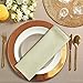 Utopia Kitchen Ivory Cloth Napkins [12 Pack, 18x18 Inch] Absorbent Cotton Blend Washable and Reusable for Dinner, Restaurant, Lunch, Wedding and Hotel
