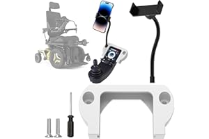WSBXBB Phone Holder for Permobil Power Wheel Chair(Models: PJSM), Adjustable Phone Holder Compatible with Permobil PJSM Joystick