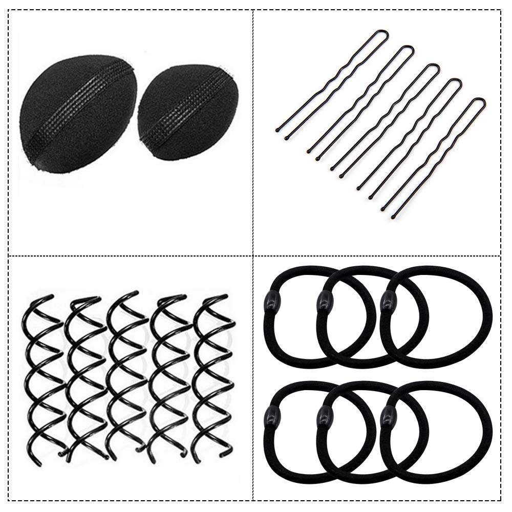 70 PACK Hair Styling Accessories Kit Set,Sonku Magic Bun Maker Hair Braid Tool for DIY Clip Curler Roller Twist for Girls and Women: Beauty