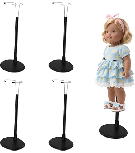 Soporte Ajustable Para Figuras De Acción Y Muñecas De 20-30 Cm | Pack De 3 En Metal, Altura Regulable