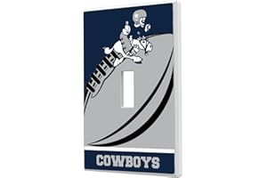 STRATEGIC PRINTING Dallas Cowboys Passtime Design Single Toggle Lightswitch Plate