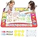 D-FantiX Kids Water Doodle Mat,Large Water Drawing Mat 4 Colors Writing Painting Toddlers Doodle Board Pad with 2 Magic Pen for Girls Boys Educational Gift 31.4 x 23.6in