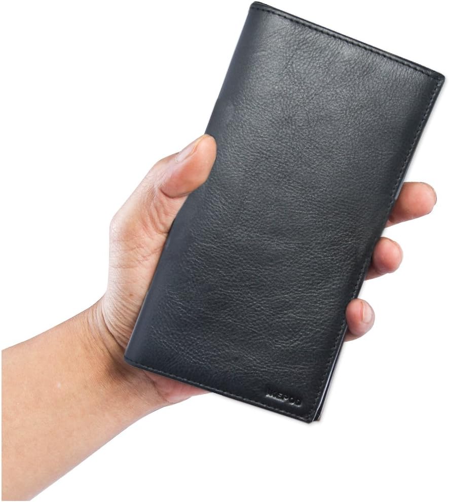 Checkbook Cover with Divider for Men/Women,Made by Italy Leather