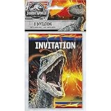 Jurassic World Fallen Kingdom Birthday Party Supplies 16 Pack Invitations