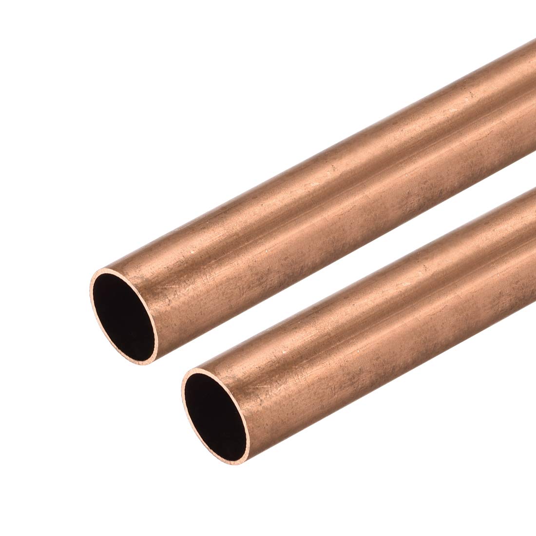 sourcing map Copper Round Tube, 10mm OD 0.5mm Wall Thickness 300mm Long Straight Pipe Tubing 2 Pcs