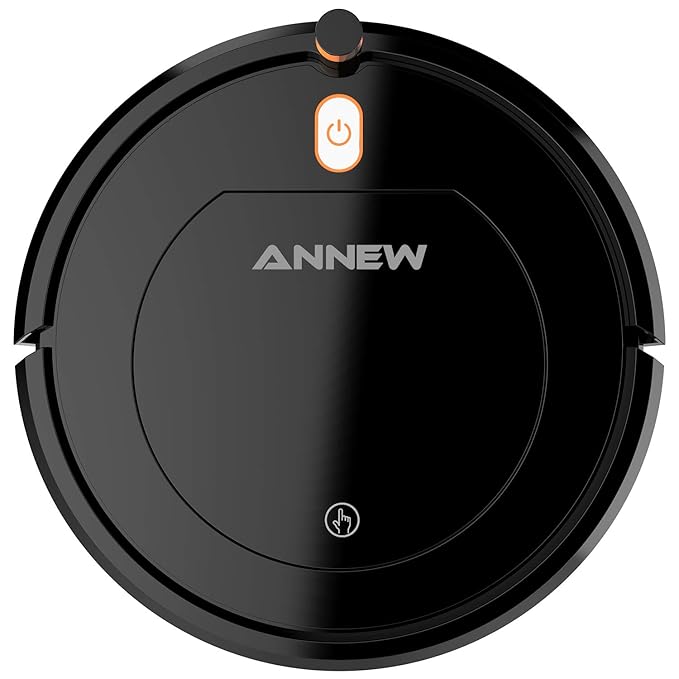 ANNEW Roboterstaubsauger mit Fallschutz automatischer Staubsauger Roboter für Teppiche Fliesen Tierhaare