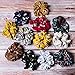 12 Pack Chiffon Hair Scrunchies Flower Scrunchy Hair Bobbles Floral Hair Ties Ponytail Holder for Women Girls- 12 Assorted Colors